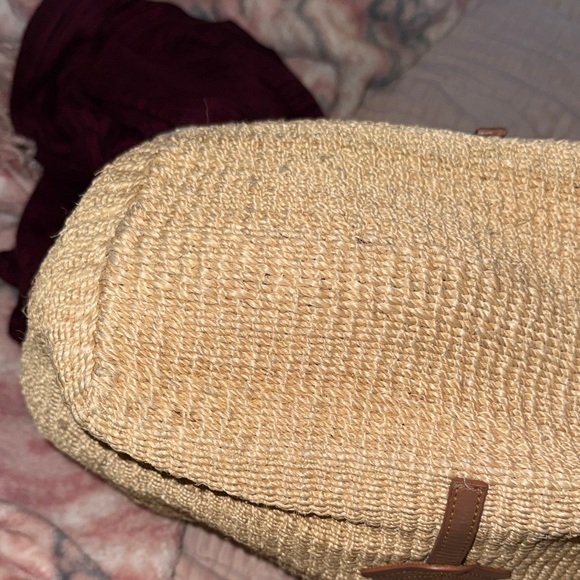 Chic Tan Woven Tote with Brown Accents - Picture 11 of 11